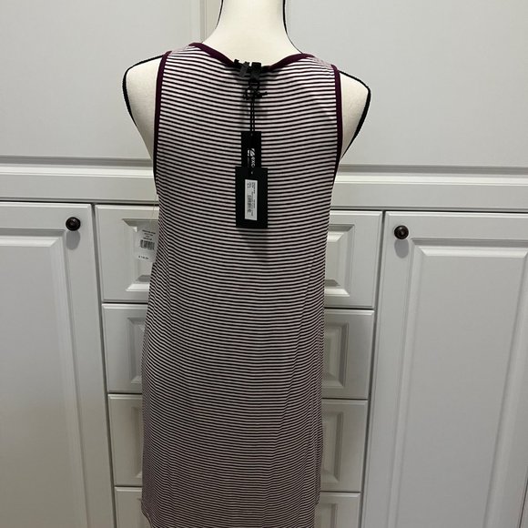 NWT Paige Mia Sleeveless Dress/ White/Dark Purple Stripe - Picture 4 of 8